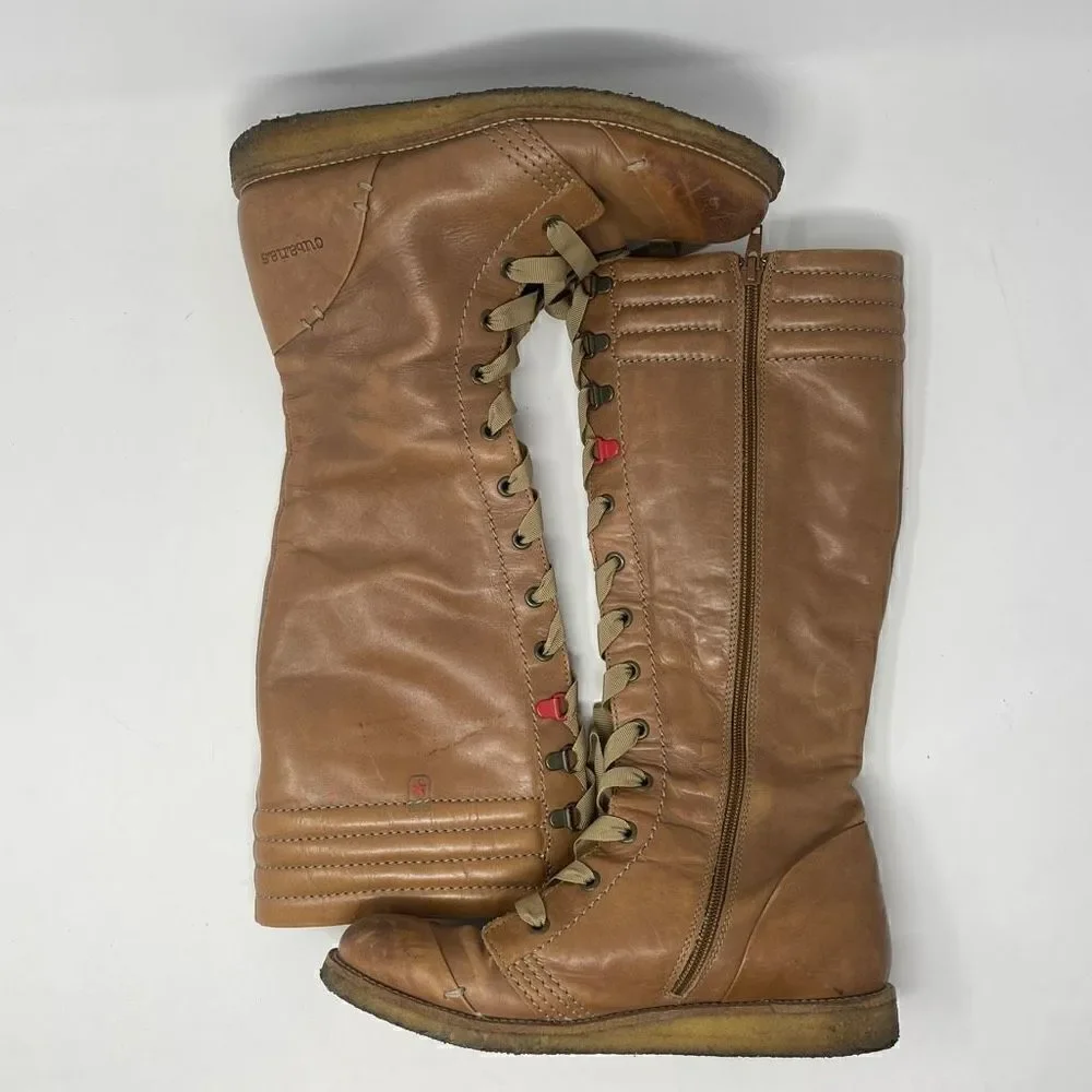 Anthropologie Cubanas Lace Up Riding Boots